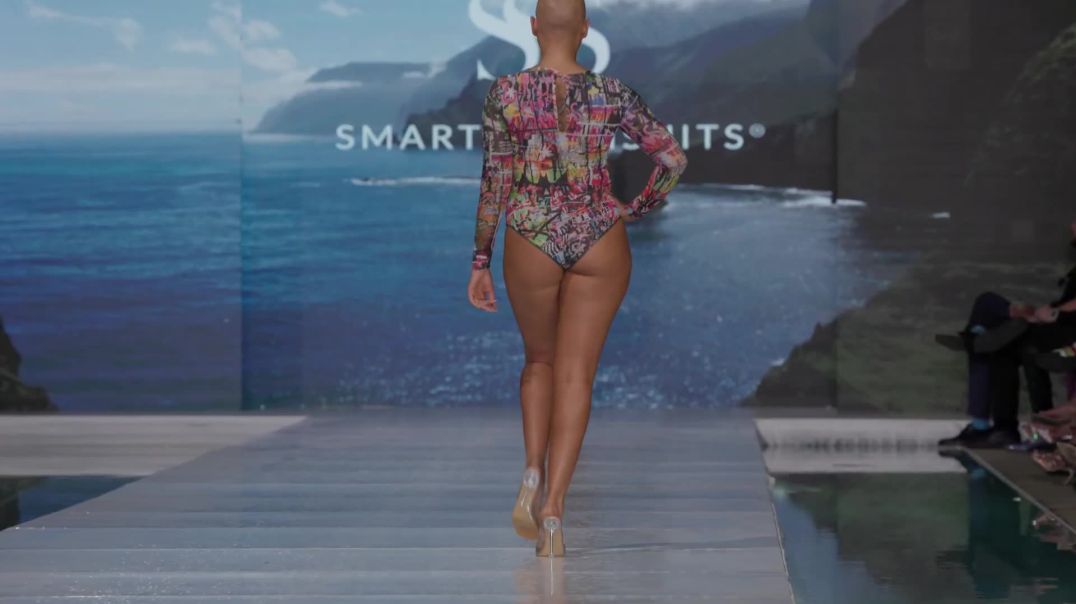 Smart Swim Suits at Miami Swim Week Slow Motion | Fashion Show