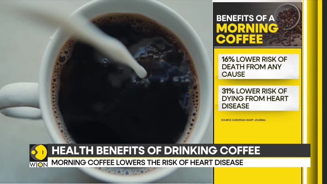 ⁣Morning coffee reduces the risk of heart disease.